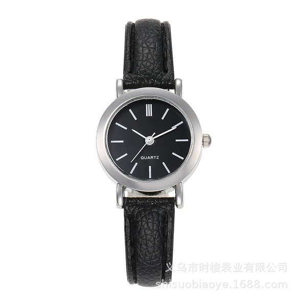 Wholesale Universal Leisure Retro Artistic Quartz Watch With Alloy Case Imitation Leather Strap And Round Dial