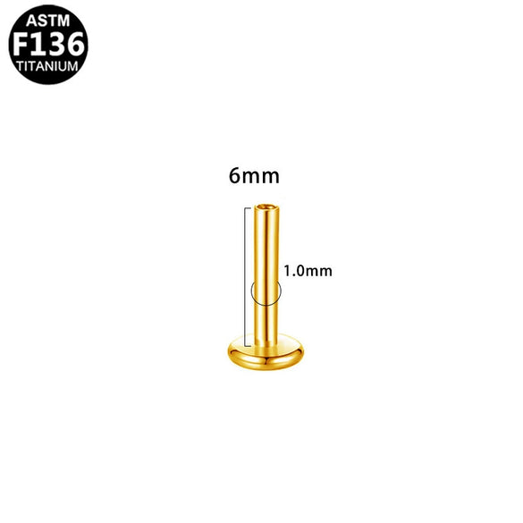 Wholesale Universal Lip Stud And Ear Bone Stud Replacement Rod In Geometric Style Made Of Copper And Stainless Steel With Electroplating Treatment Unisex