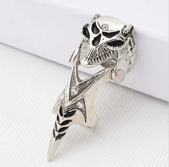 Wholesale Universal Skull Faucet Joint Flexible Ring For Men Alloy With Animal Pattern Electroplated