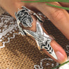 Wholesale Universal Skull Faucet Joint Flexible Ring For Men Alloy With Animal Pattern Electroplated