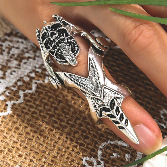Wholesale Universal Skull Faucet Joint Flexible Ring For Men Alloy With Animal Pattern Electroplated