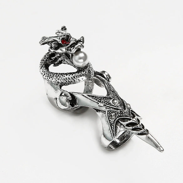 Wholesale Universal Skull Faucet Joint Flexible Ring For Men Alloy With Animal Pattern Electroplated