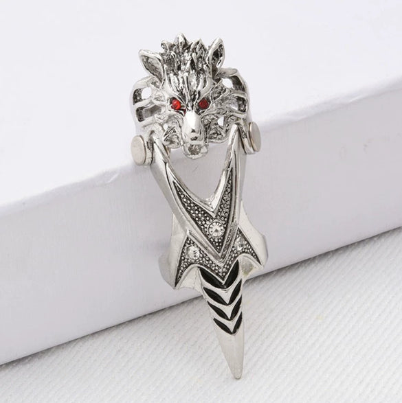 Wholesale Universal Skull Faucet Joint Flexible Ring For Men Alloy With Animal Pattern Electroplated