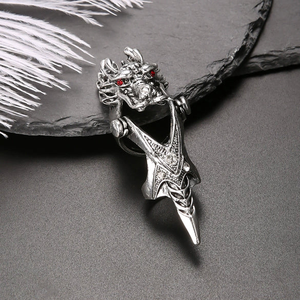 Wholesale Universal Skull Faucet Joint Flexible Ring For Men Alloy With Animal Pattern Electroplated