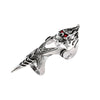 Wholesale Universal Skull Faucet Joint Flexible Ring For Men Alloy With Animal Pattern Electroplated