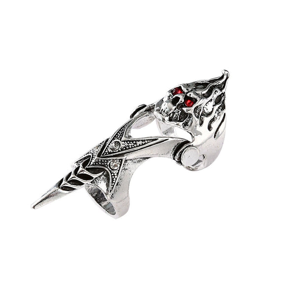 Wholesale Universal Skull Faucet Joint Flexible Ring For Men Alloy With Animal Pattern Electroplated