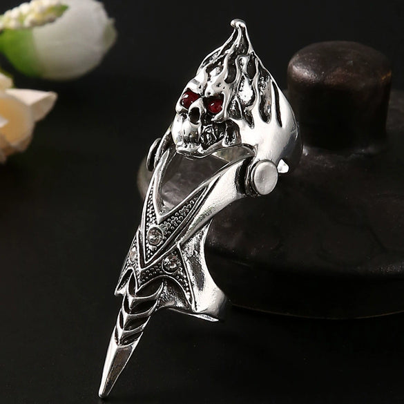Wholesale Universal Skull Faucet Joint Flexible Ring For Men Alloy With Animal Pattern Electroplated
