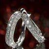 Wholesale Ushaped Geometric Copper Zircon Diamond Earrings For Women