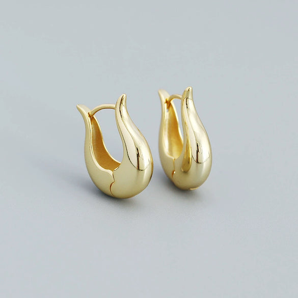 Wholesale Ushaped Geometric Style Electroplated S925 Sterling Silver Ear Buckle Earrings For Women