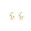 Wholesale Ushaped Pearl Goldplated Stainless Steel Earrings For Women In Ins Style
