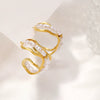 Wholesale Ushaped Pearl Goldplated Stainless Steel Earrings For Women In Ins Style