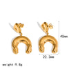 Wholesale Ushaped Stainless Steel Gold Plated Earrings For Women