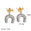Wholesale Ushaped Stainless Steel Gold Plated Earrings For Women