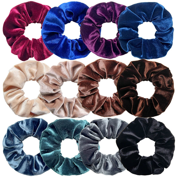 Wholesale Velvet Large Intestine Hair Ring Retro Knitting Style