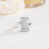 Wholesale Versatile Light Luxury Hand Jewelry Copper Letter Rings Inlaid With Zircon And Electroplated