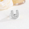 Wholesale Versatile Light Luxury Hand Jewelry Copper Letter Rings Inlaid With Zircon And Electroplated