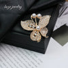 Wholesale Vintage Alloy Butterfly Bow Diamondencrusted Electroplated Women's Brooch Jewelry