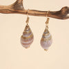 Wholesale Vintage Alloy Conch Shell Earrings With Electroplating Treatment