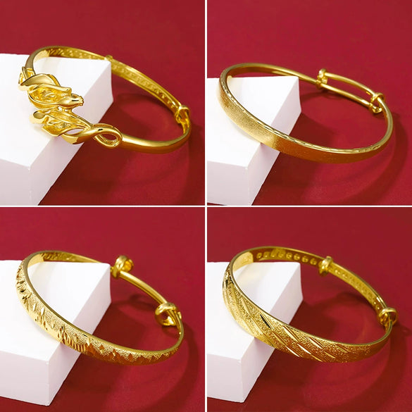 Wholesale Vintage Alloy Dragon And Phoenix Pushpull Women's Bracelet With Electroplating