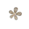 Wholesale Vintage Alloy Flower Shaped Diamond Encrusted Women's Brooch Jewelry With Electroplating