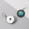 Wholesale Vintage Alloy Geometric Round Turquoise Earrings With Electroplating For Women