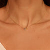 Wholesale Vintage Artistic Clavicle Necklace With Birthstone Zircon Titanium Steel Plated 18K Gold Geometric Style Ochain Electroplating