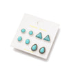 Wholesale Vintage Boho Geometric Round Triangle Drop Shaped Alloy Earrings With Electroplating Design