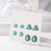 Wholesale Vintage Boho Geometric Round Triangle Drop Shaped Alloy Earrings With Electroplating Design