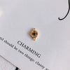 Wholesale Vintage Copper Plated Round Double Hanging Zircon Inlay Jewelry Pendant Accessories