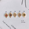 Wholesale Vintage Copper Plated Round Double Hanging Zircon Inlay Jewelry Pendant Accessories