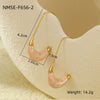 Wholesale Vintage Cshaped Stainless Steel 18K Gold Electroplated Women's Earrings