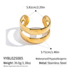 Wholesale Vintage Doublelayer Open Ring Bracelet Stainless Steel 18K Gold Electroplated Jewelry