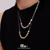 Wholesale Vintage Electroplated Stainless Steel Round Bead Handmade Beaded Bracelet And Necklace Set For Women