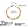 Wholesale Vintage Electroplated Stainless Steel Round Bead Handmade Beaded Bracelet And Necklace Set For Women