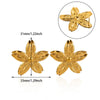 Wholesale Vintage Exaggerated Gold Plated Stainless Steel And Titanium Steel Flower Stamen Pendant Collarbone O Word Chain For Women