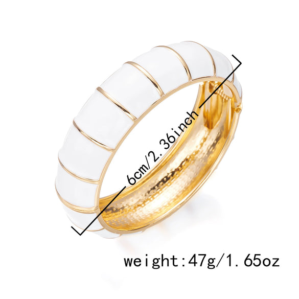 Wholesale Vintage Exquisite Enamel Alloy Bracelet With Drip Oil Technique And Modern Minimalist Geometric Style