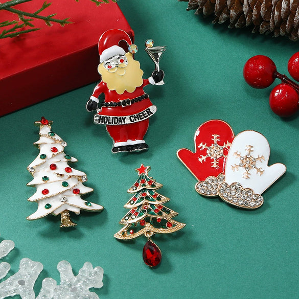 Wholesale Vintage Festive Alloy Dripping Oil Brooch For Women As Clothing Accessories
