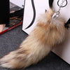 Wholesale Vintage Fox Fur Tail Keychain Pendant With Electroplating