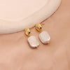 Wholesale Vintage Freshwater Pearl Baroque Copper Flower Earrings For Women