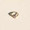 Wholesale Vintage Geometric Copper Ring With 18K Real Gold Electroplating For Women