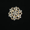 Wholesale Vintage Geometric Diamondencrusted Zinc Alloy Electroplated Brooch For Women's Clothing Accessories