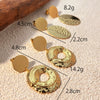 Wholesale Vintage Geometric Round Stainless Steel Goldplated Earrings