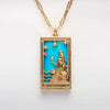 Wholesale Vintage Geometric Square Electroplated Real Gold Copper Necklace For Women