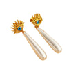Wholesale Vintage Geometric Stainless Steel 18K Gold Plated Tassel Earrings For Women