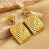 Wholesale Vintage Geometric Stainless Steel 18K Gold Plated Tassel Earrings For Women