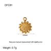 Wholesale Vintage Gold Plated Stainless Steel Bracelet With Love Wings Leaf Sunflower Lips Eye Pendant And Hirback Pattern