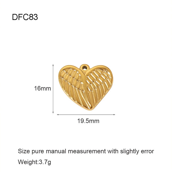 Wholesale Vintage Gold Plated Stainless Steel Bracelet With Love Wings Leaf Sunflower Lips Eye Pendant And Hirback Pattern