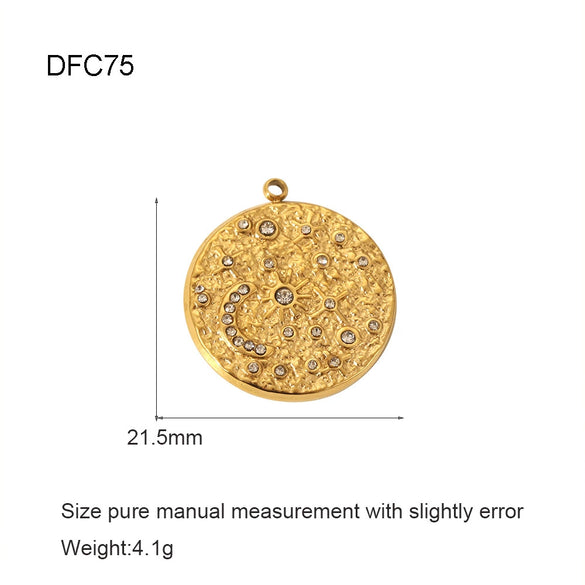 Wholesale Vintage Gold Plated Stainless Steel Bracelet With Love Wings Leaf Sunflower Lips Eye Pendant And Hirback Pattern