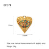 Wholesale Vintage Gold Plated Stainless Steel Bracelet With Love Wings Leaf Sunflower Lips Eye Pendant And Hirback Pattern