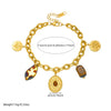 Wholesale Vintage Gold Plated Stainless Steel Star Pendant Bracelet For Women